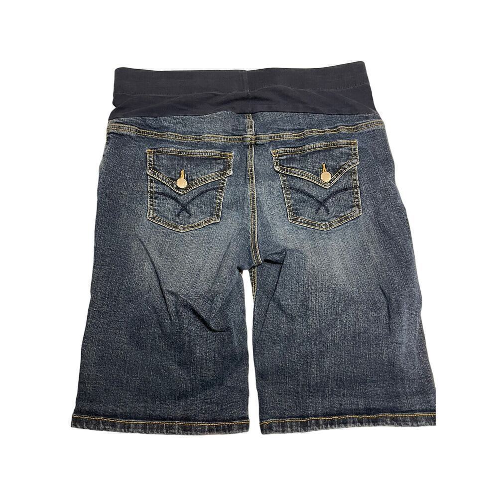 Motherhood Denim Shorts Size L Blue 99 Cotton/1 Spandex - Picture 2 of 5
